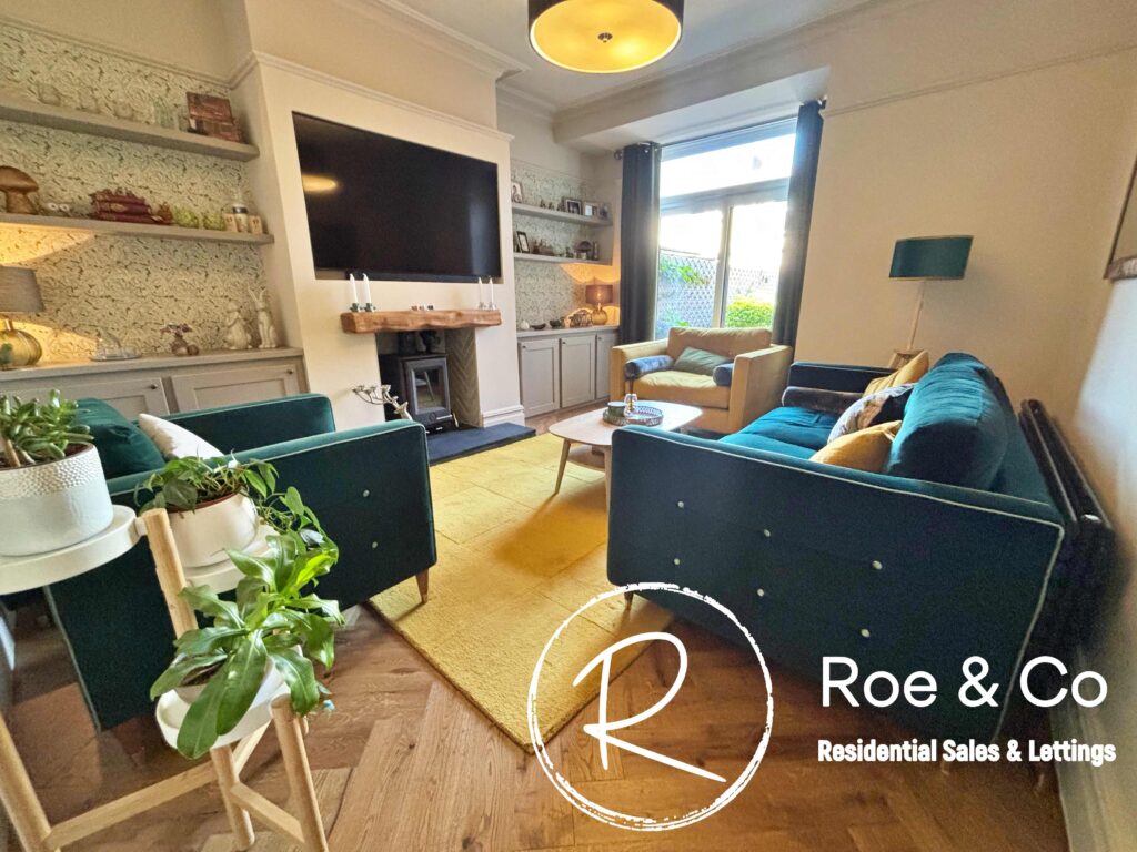 cosy living room in property for sale by roe and co estate agents