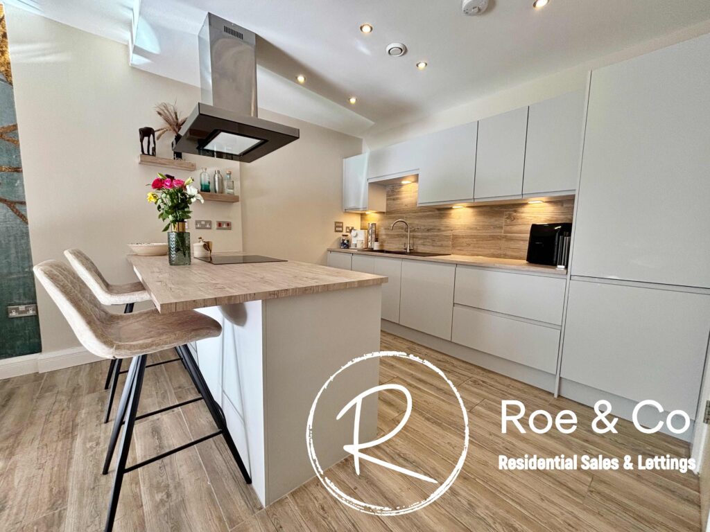 modern kitchen in house for sale with roe and co for thinking of changing estate agents